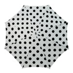 Polka Dots - Black on White Golf Umbrella
