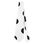 Polka Dots - Black on White Necktie (Two Side)