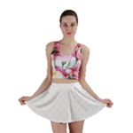 Polka Dots - Seashell on White Mini Skirt