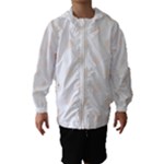 Polka Dots - Seashell on White Hooded Wind Breaker (Kids)