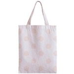 Polka Dots - Seashell on White Zipper Classic Tote Bag