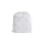 Polka Dots - Seashell on White Drawstring Pouch (S)