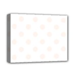 Polka Dots - Seashell on White Deluxe Canvas 14  x 11  (Stretched)