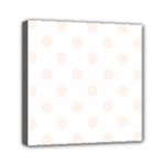 Polka Dots - Seashell on White Mini Canvas 6  x 6  (Stretched)