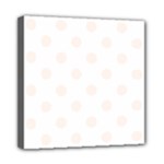 Polka Dots - Seashell on White Mini Canvas 8  x 8  (Stretched)