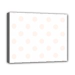 Polka Dots - Seashell on White Canvas 10  x 8  (Stretched)