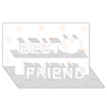 Polka Dots - Seashell on White Best Friends 3D Greeting Card (8x4)