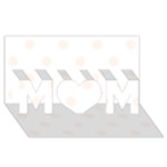 Polka Dots - Seashell on White MOM 3D Greeting Card (8x4)