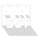Polka Dots - Seashell on White BOY 3D Greeting Card (7x5)