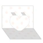 Polka Dots - Seashell on White Heart 3D Greeting Card (7x5)