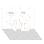 Polka Dots - Seashell on White LOVE 3D Greeting Card (7x5)