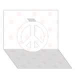 Polka Dots - Seashell on White Peace Sign 3D Greeting Card (7x5)
