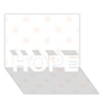Polka Dots - Seashell on White HOPE 3D Greeting Card (7x5)