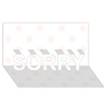 Polka Dots - Seashell on White SORRY 3D Greeting Card (8x4)