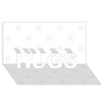 Polka Dots - Seashell on White HUGS 3D Greeting Card (8x4)