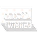Polka Dots - Seashell on White Best Wish 3D Greeting Card (8x4)