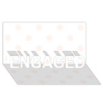 Polka Dots - Seashell on White ENGAGED 3D Greeting Card (8x4)