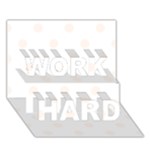 Polka Dots - Seashell on White WORK HARD 3D Greeting Card (7x5)