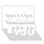 Polka Dots - Seashell on White THANK YOU 3D Greeting Card (7x5)