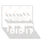 Polka Dots - Seashell on White You Did It 3D Greeting Card (7x5)