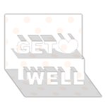 Polka Dots - Seashell on White Get Well 3D Greeting Card (7x5)