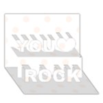 Polka Dots - Seashell on White You Rock 3D Greeting Card (7x5)