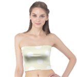 Polka Dots - White on Beige Tube Top