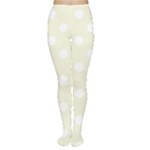 Polka Dots - White on Beige Women s Tights