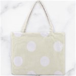 Polka Dots - White on Beige Mini Tote Bag