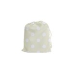 Polka Dots - White on Beige Drawstring Pouch (XS)