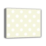 Polka Dots - White on Beige Deluxe Canvas 14  x 11  (Stretched)