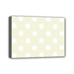 Polka Dots - White on Beige Mini Canvas 7  x 5  (Stretched)
