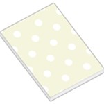 Polka Dots - White on Beige Large Memo Pads