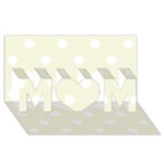 Polka Dots - White on Beige MOM 3D Greeting Card (8x4)