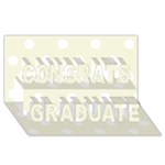 Polka Dots - White on Beige Congrats Graduate 3D Greeting Card (8x4)