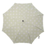 Polka Dots - White on Beige Hook Handle Umbrella (Medium)