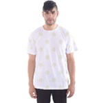 Polka Dots - Beige on White Men s Sport Mesh Tee