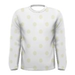 Polka Dots - Beige on White Men s Long Sleeve T-shirt