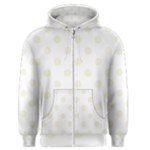 Polka Dots - Beige on White Men s Zipper Hoodie