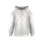 Polka Dots - Beige on White Kid s Zipper Hoodie
