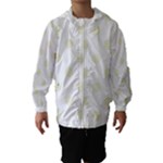 Polka Dots - Beige on White Hooded Wind Breaker (Kids)