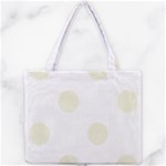 Polka Dots - Beige on White Mini Tote Bag