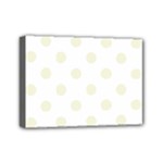 Polka Dots - Beige on White Mini Canvas 7  x 5  (Stretched)