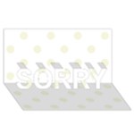Polka Dots - Beige on White SORRY 3D Greeting Card (8x4)