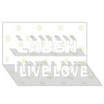 Polka Dots - Beige on White Laugh Live Love 3D Greeting Card (8x4)