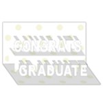Polka Dots - Beige on White Congrats Graduate 3D Greeting Card (8x4)