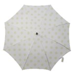 Polka Dots - Beige on White Hook Handle Umbrella (Large)