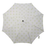 Polka Dots - Beige on White Hook Handle Umbrella (Small)