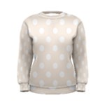 Polka Dots - White on Linen Women s Sweatshirt