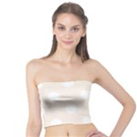 Polka Dots - White on Linen Tube Top